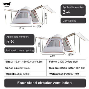 <span class=keywords><strong>Tente</strong></span> de glamping familiale spacieuse fenêtre Skyview abri en tissu Oxford imperméable à quatre côtés une <span class=keywords><strong>moustiquaire</strong></span> pour 2 personnes - Product Image 6
