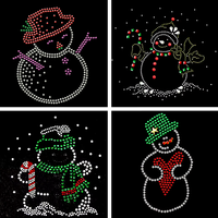 Hongcai noël strass impression transfert personnalisé pour T-shirt strass transfert de chaleur modèle modèle vêtements pour hommes