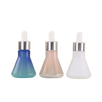 Botella de Vidrio Transparente con Gotero de 30 ml, Botella Cónica de Vidrio con Gotero para Subenvasado de Líquidos y Esencias
