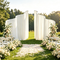 Arche Métallique Ondulée en Forme de S pour Décoration de Mariage, Fête, Événement, Rideau en Tissu, Cabine Photo – Vente Chaude en Gros