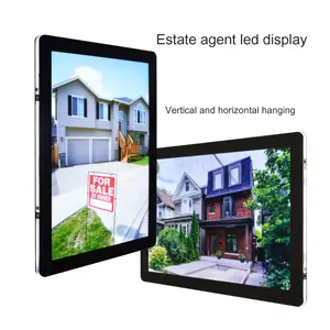 Marco de póster A3 A4, caja de luz, tablero de señal, escaparate de agente colgante, pantalla led para ventana, panel led de vivienda real, nuevo diseño