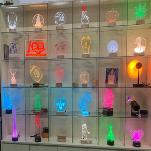 Lampada 3D Stereo Terra Blu Personalizzabile con Luce Notturna RGB e Piastra Guida Luminosa, Lampada Decorativa da Comodino - Product Image 6