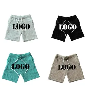Shorts de mohair masculino plus size de alta qualidade, calças largas lisas de lã com logotipo personalizado, calças largas e largas para homens, calças com babados, fabricação em verão