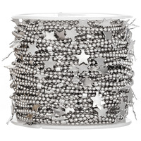 Chaînes en acier inoxydable à maillons pentagramme pour colliers et bracelets DIY, accessoires plaqués sous vide, vente en gros, tendance