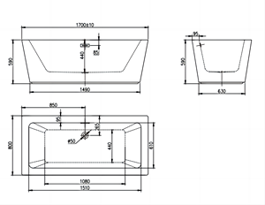 Baignoire autoportante en acrylique certifiée CUPC avec design écologique, garantie 5 ans, moderne pour adultes - Product Image 4