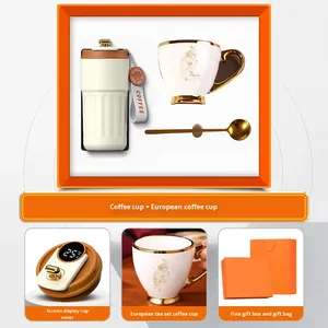 Business Event Souvenirs Girls High-end Gifts Lily Valley Ceramic Coffee Cup <b>Heart</b>-<b>shaped</b> Gift <b>Box</b> Custom Logo Printing for - Product Image 6
