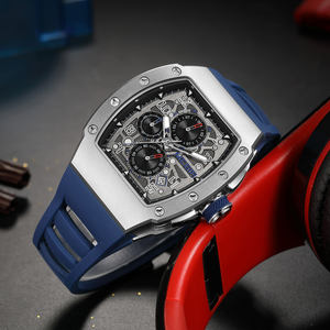 2025 nuevo diseño de acero inoxidable cronógrafo reloj deportivo para hombres reloj de pulsera barato con correa de silicona - Product Image 4