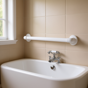 Rampe de sécurité en plastique blanche de 40 cm pour salle de bain - Product Image 3