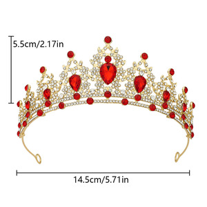 Diadème de Mariage Scintillant en Métal avec Strass et Cristaux pour Femme – Couronne Décorative et Accessoire de Spectacle - Product Image 5
