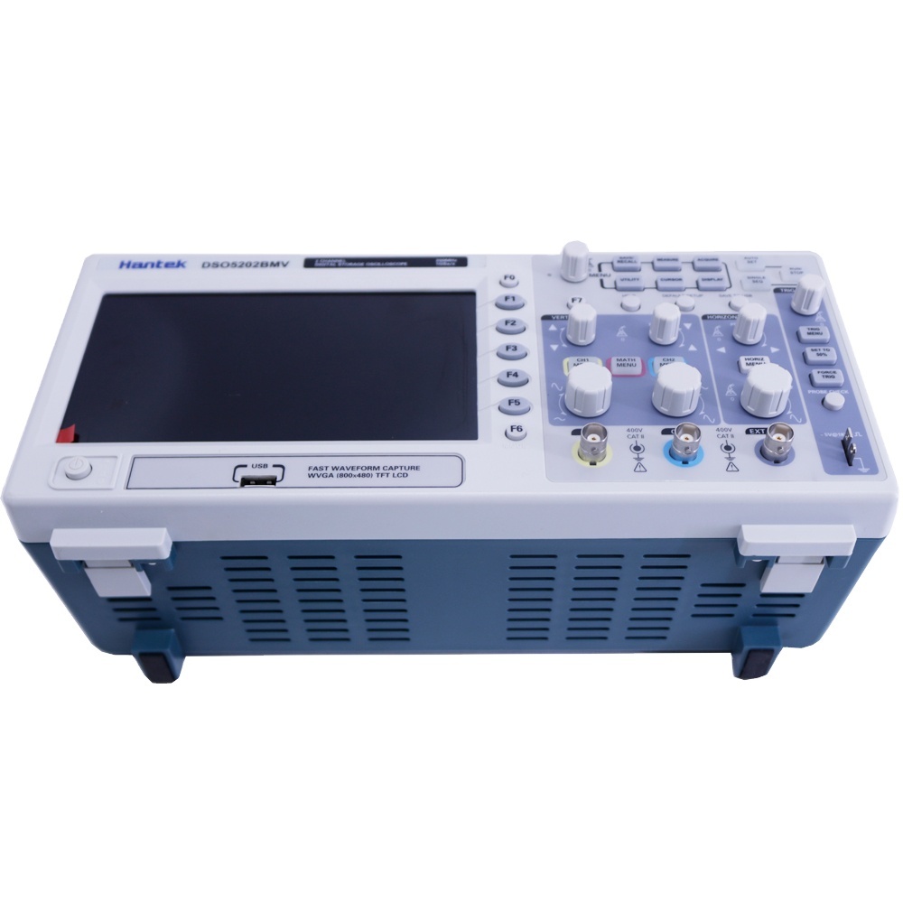 Hantek Dso5202bmv 200mhz Digital Storage Oscilloscope Osciloscopio 2 Channels Built-in Video Help Built-in 2gb Flash Memory Card