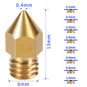 Boquilla de latón KINGROON MK8 para impresora 3D, boquilla extrusora para impresora 3D Makerbot, accesorios para impresora 3D - Product Image 5