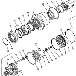 Motor de Traslación para Excavadora PC270-8, Conjunto de Transmisión Final 207-27-00470 708-8H-00350 - Product Image 4