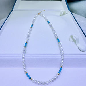 Collar de Perlas de Agua Dulce de Estilo Retro de Zhuji, Collar Versátil con Perlas de 4-5 mm, Estilo Aurora para el Verano, Nuevo Producto con Estilo Religioso - Product Image 3