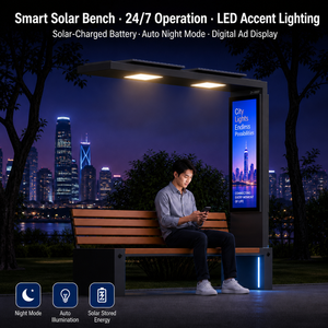 Intelligente Solar-Ladestation für Außenbereiche mit USB und kabelloser Ladefunktion, LED-Beleuchtung für Parks, Campus und öffentliche Räume, OEM ODM <span class=keywords><strong>ZEMSO</strong></span> - Product Image 3