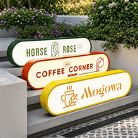 Enseigne lumineuse LED en acrylique OEM ODM, enseigne lumineuse personnalisée avec logo pour vitrine commerciale