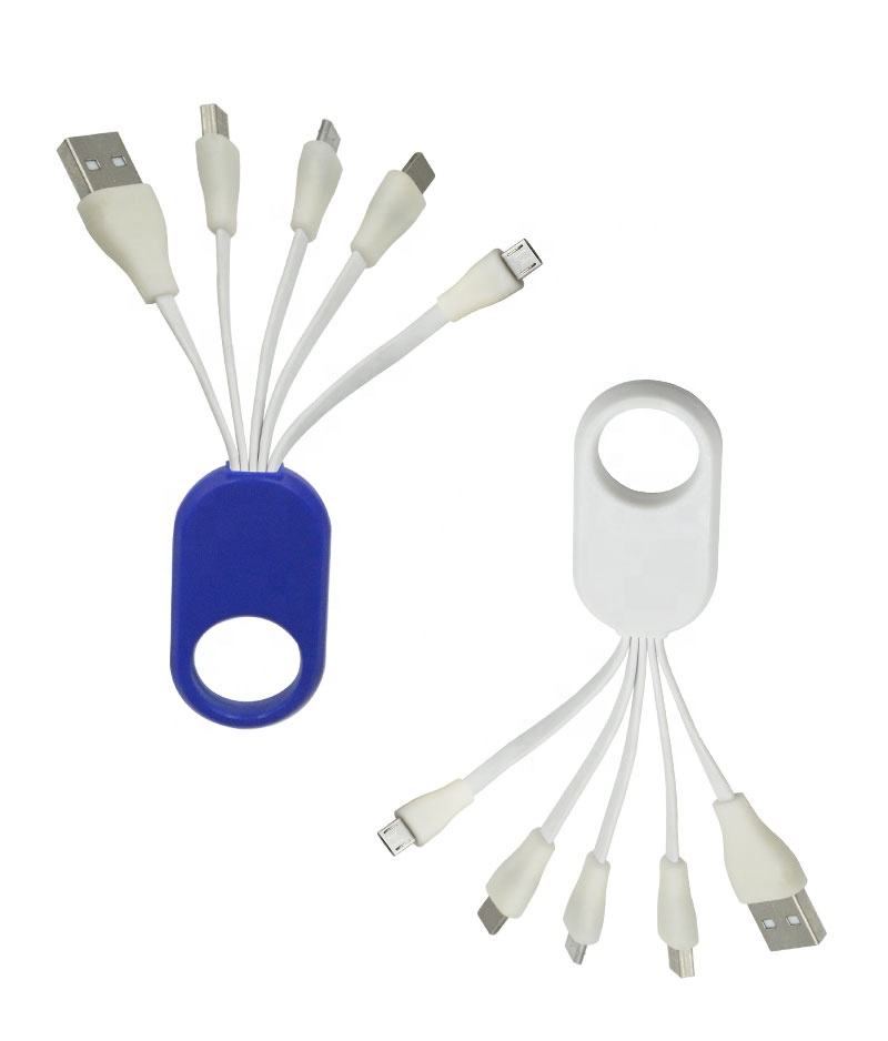 Рекламный подарок Универсальный USB-кабель для зарядки 3 в 1 Многофункциональный компьютер 4 в 1 и брелок для передачи данных US