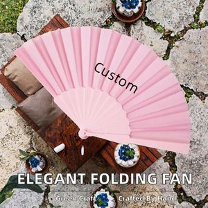 Éventail de mariage chinois écologique, design pliable élégant à tenir à la main avec technique de peinture, directement de l'usine pour cadeau promotionnel - Product Image 2