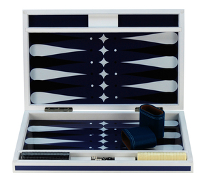 Set di <span class=keywords><strong>Backgammon</strong></span> di Lusso Personalizzato da 21 Pollici Marrone con Set di Dadi in Legno di Noce Lucido - Product Image 3