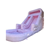 Nouveauté : Toboggan gonflable rose certifié CE pour enfants, en PVC 0,55 mm, facile à installer, utilisation sèche ou aquatique, usage commercial