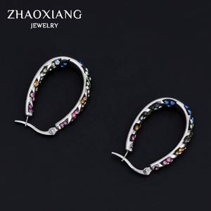 Boucles d'oreilles pendantes vintage au design bohème pour femmes, accessoires de bijoux en acier inoxydable, breloques pavées de zircon CZ - Product Image 3