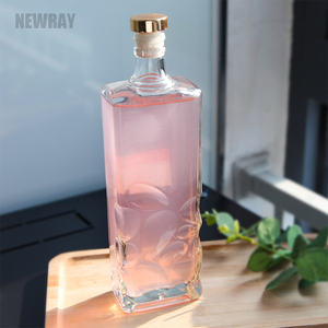 Newray Creative Rectangulaire <span class=keywords><strong>50</strong></span> <span class=keywords><strong>cl</strong></span> Bouteille De Vodka Bouteilles De Whisky <span class=keywords><strong>En</strong></span> <span class=keywords><strong>Verre</strong></span> Avec Bouchon De Liège Pour Vin De Liqueur - Product Image 2