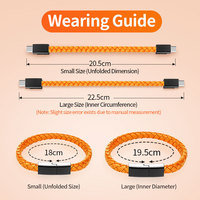Kabel Data Model Gelang Konektor Type-C/Micro USB Kulit Anyaman Paduan Seng Gelang Tangan-Pasokan Langsung dari Produsen