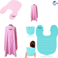 Cape de coiffure imperméable en silicone de qualité supérieure, écologique, pour la coloration et la coupe des cheveux, avec logo