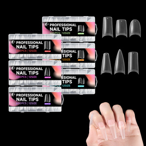 JIEYU CE - Caja <span class=keywords><strong>de</strong></span> 600 <span class=keywords><strong>Uñas</strong></span> <span class=keywords><strong>Acrílicas</strong></span> Cuadradas Francesas <span class=keywords><strong>de</strong></span> Media Cobertura, <span class=keywords><strong>Uñas</strong></span> <span class=keywords><strong>Acrílicas</strong></span> Mate Largas <span class=keywords><strong>para</strong></span> <span class=keywords><strong>Principiantes</strong></span>, <span class=keywords><strong>para</strong></span> Salón <span class=keywords><strong>de</strong></span> <span class=keywords><strong>Uñas</strong></span> en Casa, Manualidades - Product Image 3