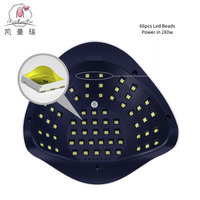 Lampe à ongles intelligente pour la maison, séchage rapide du vernis gel, appareil de photothérapie, 280W haute puissance, portable et rechargeable