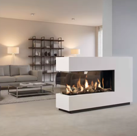 Cheminée au gaz naturel ou au propane de 36 à 80 pouces, personnalisable, avec contrôle et décorations, cheminée linéaire à ventilation directe