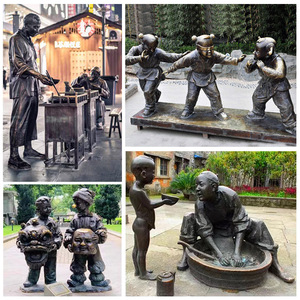 Sculptures en bronze personnalisées faites à la main, figurines d'animaux modernes en laiton pour montage au sol extérieur - Product Image 2