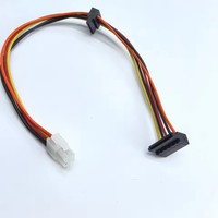 Cable de Alimentación Adaptador de Disco Duro Serial ATA SATA de 4 Pines a 2 Puertos para Placa Base ATX, para Lenovo IPC y Controlador Fiscal, 18AWG