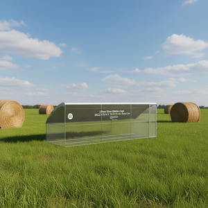 Jaula para Pollos Plateada de 236.22 x 78.74 x 79.15 Pulgadas con Espaciado de Barras de Unión para el Cuidado de Animales - Product Image 2