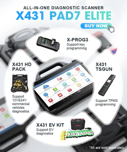 جهاز تشخيص السيارات X431 Pad 7 Pad Vii لنظام OBD2 الكامل 12 فولت/24 فولت، ماسح ضوئي تشخيصي للسيارات، أداة برمجة وحدة التحكم الإلكترونية عبر الإنترنت - Product Image 4