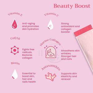 คอลลาเจนเปปไทด์เหลวสำหรับผู้หญิงที่มีวิตามินซีวิตามินอีไบโอติน CoQ10คอลลาเจนสำหรับผมเล็บและผิวหนังส่งเสริมสุขภาพ - Product Image 5