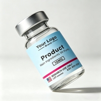 Étiquettes de peptides imprimées de qualité supérieure, autocollants personnalisés pour flacons de peptides cosmétiques