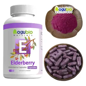 Healthy Immune Organic Elderberry Capsules Herbal Supplements Black Elderberry Extract Capsules