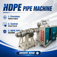Machine d'extrusion automatique de tubes en plastique HDPE à vis simple de haute qualité, ligne de production de tuyaux en PE HDPE