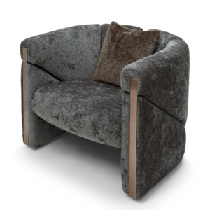 Chaise longue design moderne et haut de gamme de luxe <span class=keywords><strong>Fauteuil</strong></span> en velours <span class=keywords><strong>vert</strong></span> Sculptura avec détails en métal <span class=keywords><strong>Fauteuil</strong></span> <span class=keywords><strong>club</strong></span> contemporain - Product Image 3