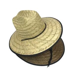 卸売夏カスタムチャポー釣り男性アメリカソンブレロビーチサーフライフガード麦わら帽子キャップロゴ付き