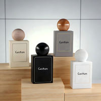 Flacon de parfum vide haut de gamme de 30 ml et 50 ml avec bouchon en bois pour emballage cosmétique
