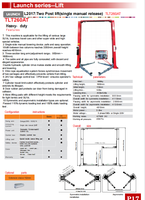 Lève-voiture hydraulique lourd TLT 455 de 5,5 tonnes pour atelier automobile