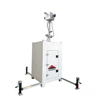 Tour de sécurité mobile portable DC 24V pour caméra de surveillance CCTV cubique avec éclairage pour l'entretien routier