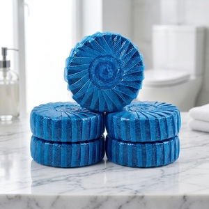 Tablettes désodorisantes bleues pour toilettes, nettoyant automatique pour cuvettes, tablettes pour un nettoyage en profondeur et l'élimination des odeurs de salle de bain - Product Image 1