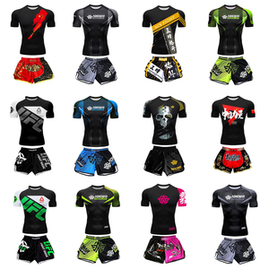 Martial Arts Wear Custom-Made MMA Rash Guard Suit High Quality Men Bjj Fitness <strong>Grappling</strong> Tracksuit and <strong>Shorts</strong> - Product Image 1