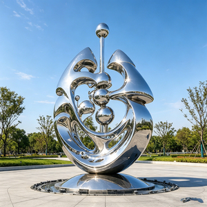 Estatua Decorativa de Gran Escala con Diseño Geométrico W49 para Decoración de Interiores Públicos de Aeropuertos y Terminals, Personalizable - Product Image 1