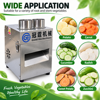 Elektrische groentesnijmachine Commerciële aardappel-wortel-komkommer-zoete aardappel-radijs snijmachine voor restaurantkeuken