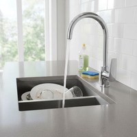 Robinet de cuisine économique moderne en zinc+PPA, résistant aux rayures et facile à nettoyer, à prix compétitif