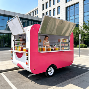 Food Truck Mobile, Rimorchio per Alimenti, Camion Ristorante con Cucina Completa, Rimorchio Gelateria Mobile Completamente Attrezzato, Piccolo - Product Image 4
