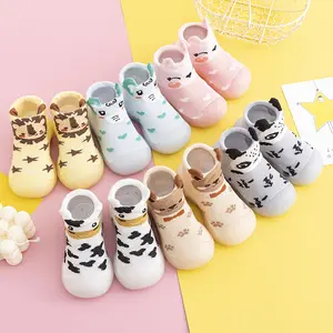 Kts455 sapatos de bebê, sapatos 3d de borracha macia com desenho animado 3d antiderrapante para recém-nascidos, crianças pequenas